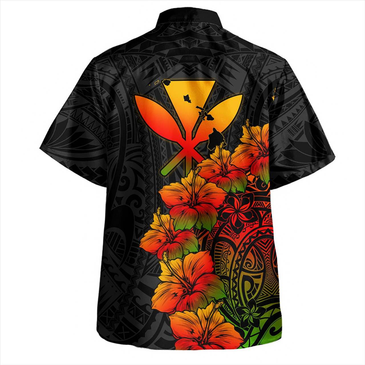 Hawaii Combo Puletasi And Shirt Kanaka Map Style Tropical