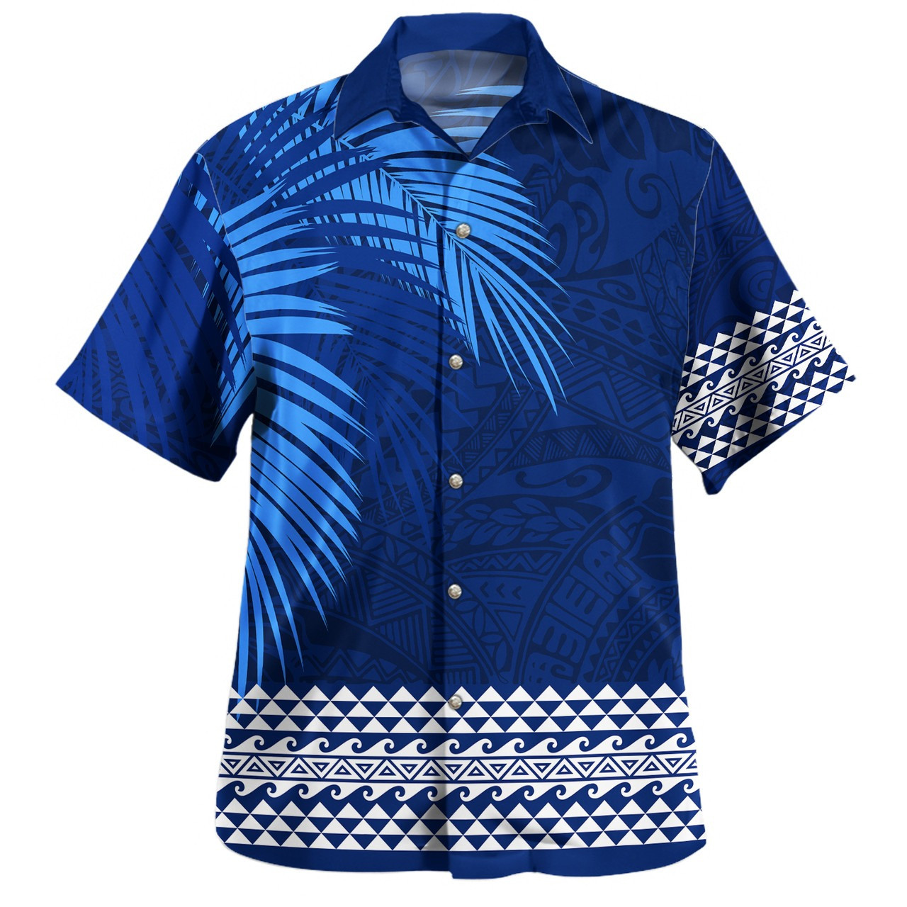 Hawaii Combo Puletasi And Shirt Polynesian Fabric Leaves