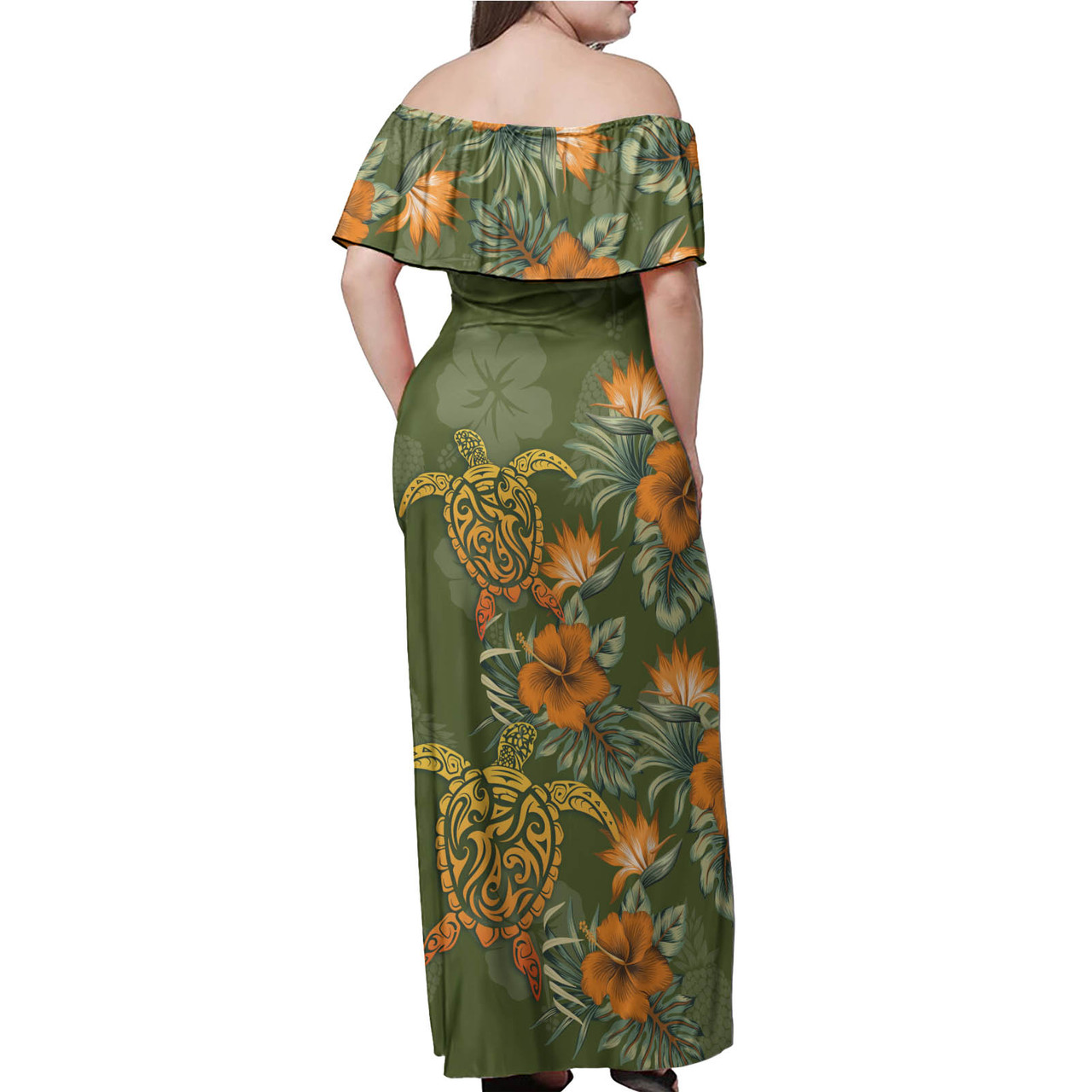 Chuuk Polynesian Pattern Combo Dress And Shirt Tropical Summer