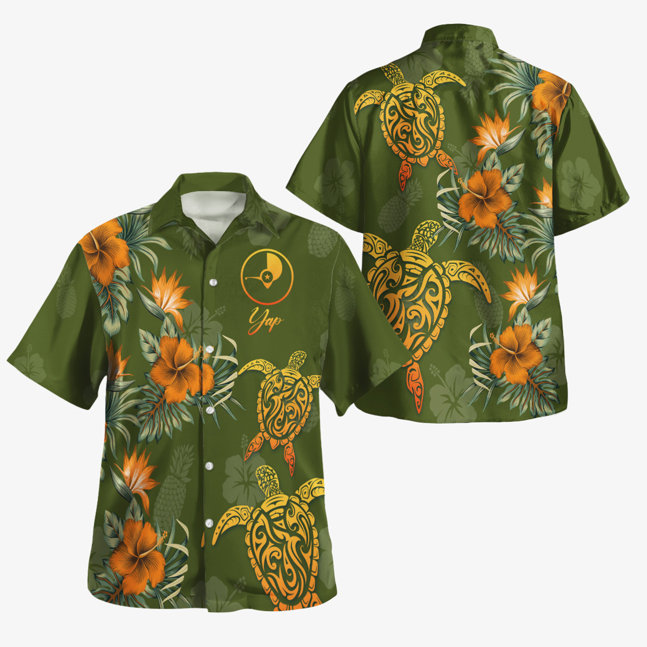 Yap Polynesian Pattern Combo Dress And Shirt Tropical Summer