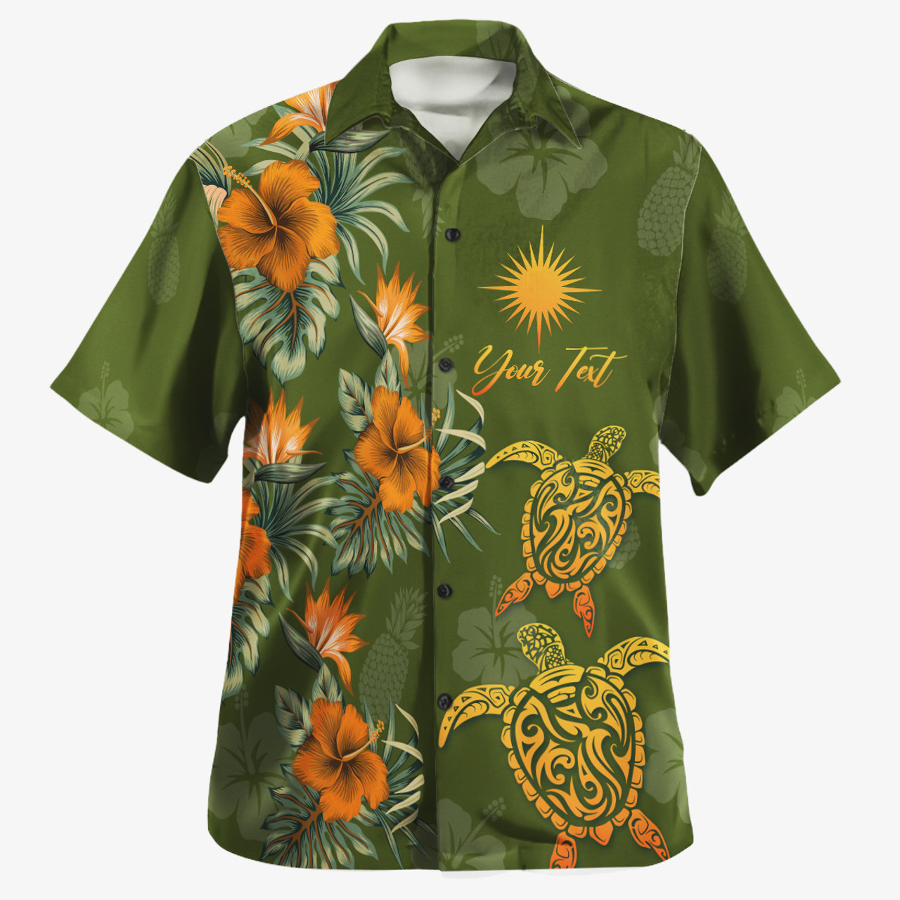 Nauru Custom Personalised Hawaiian Shirt Polynesian Tropical Summer