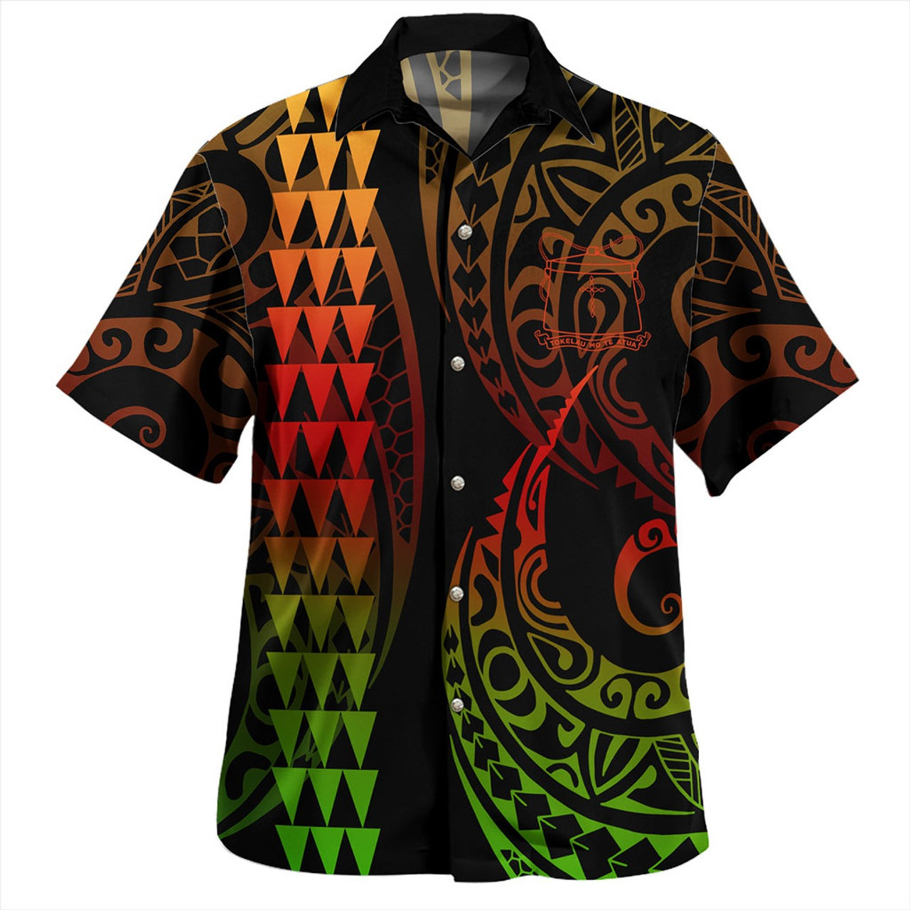 Tokelau Combo Short Sleeve Dress And Shirt Kakau Style Reggae