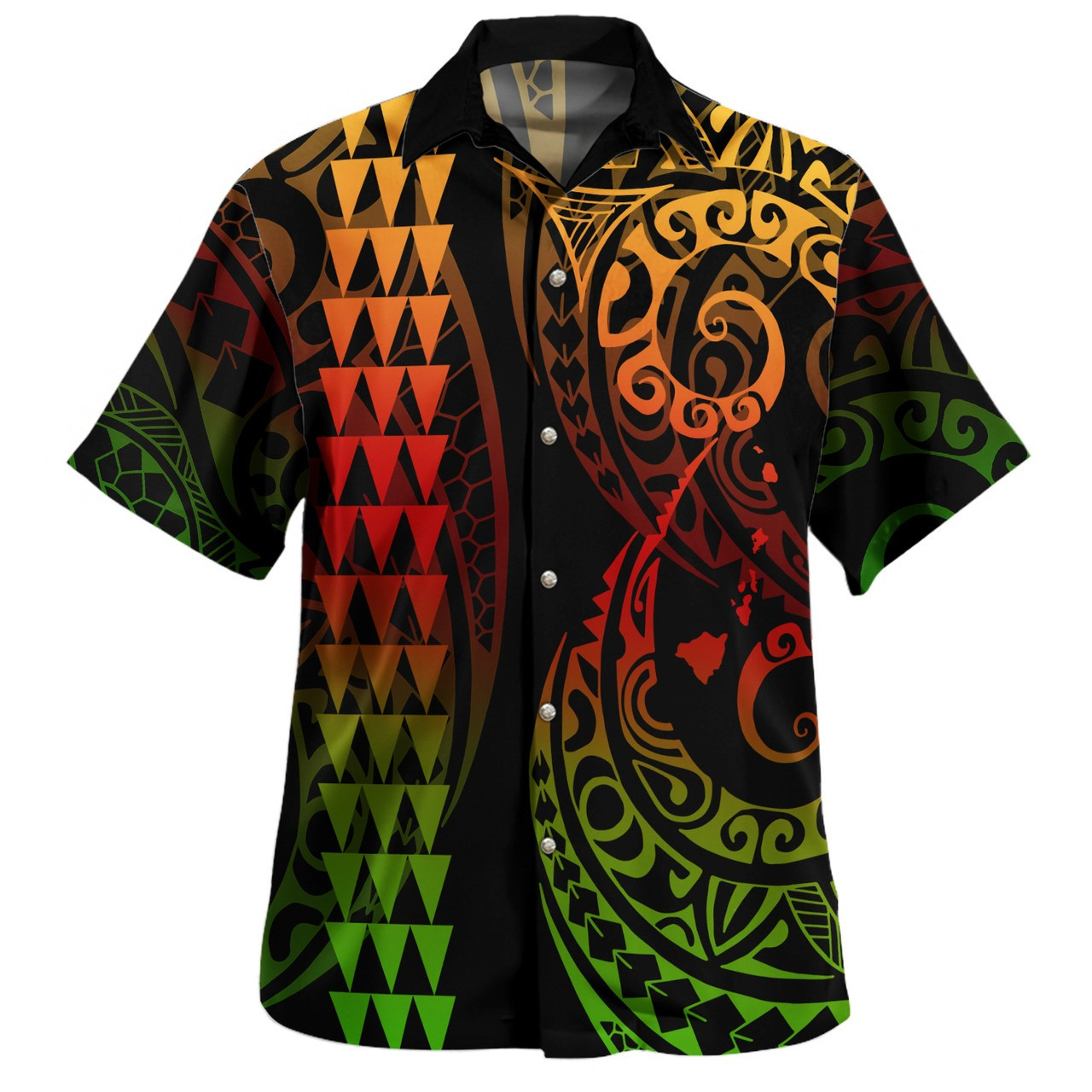 Hawaii Combo Short Sleeve Dress And Shirt Kakau Style Reggae