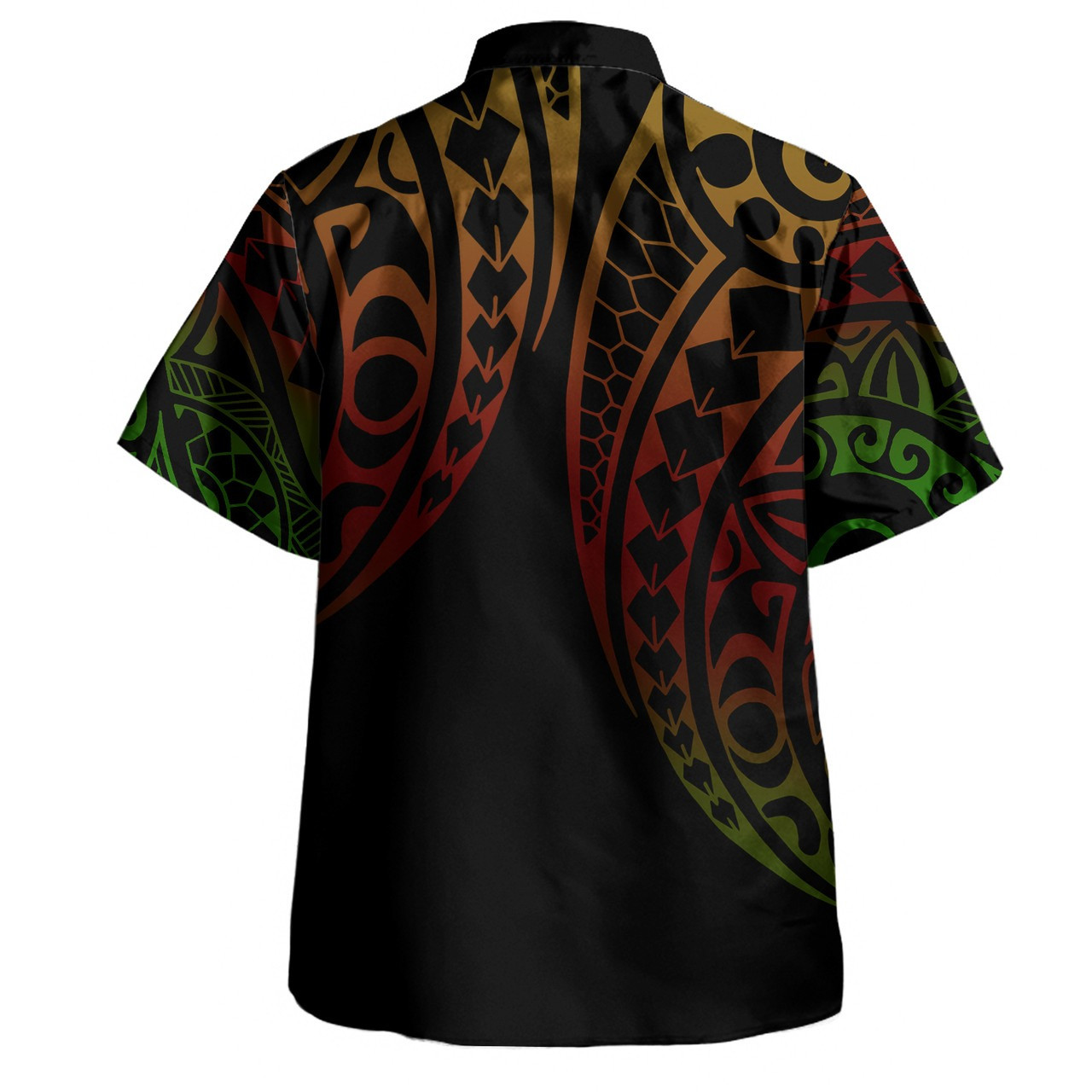 American Samoa Combo Short Sleeve Dress And Shirt Kakau Style Reggae