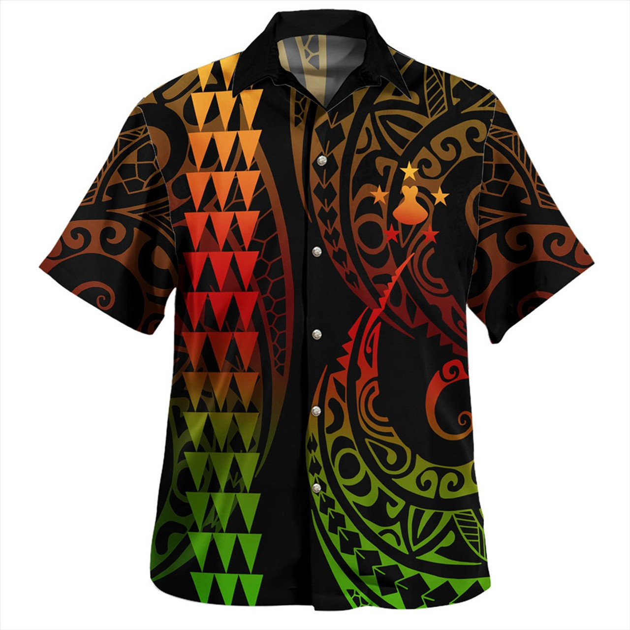 Austral Islands Combo Short Sleeve Dress And Shirt Kakau Style Reggae