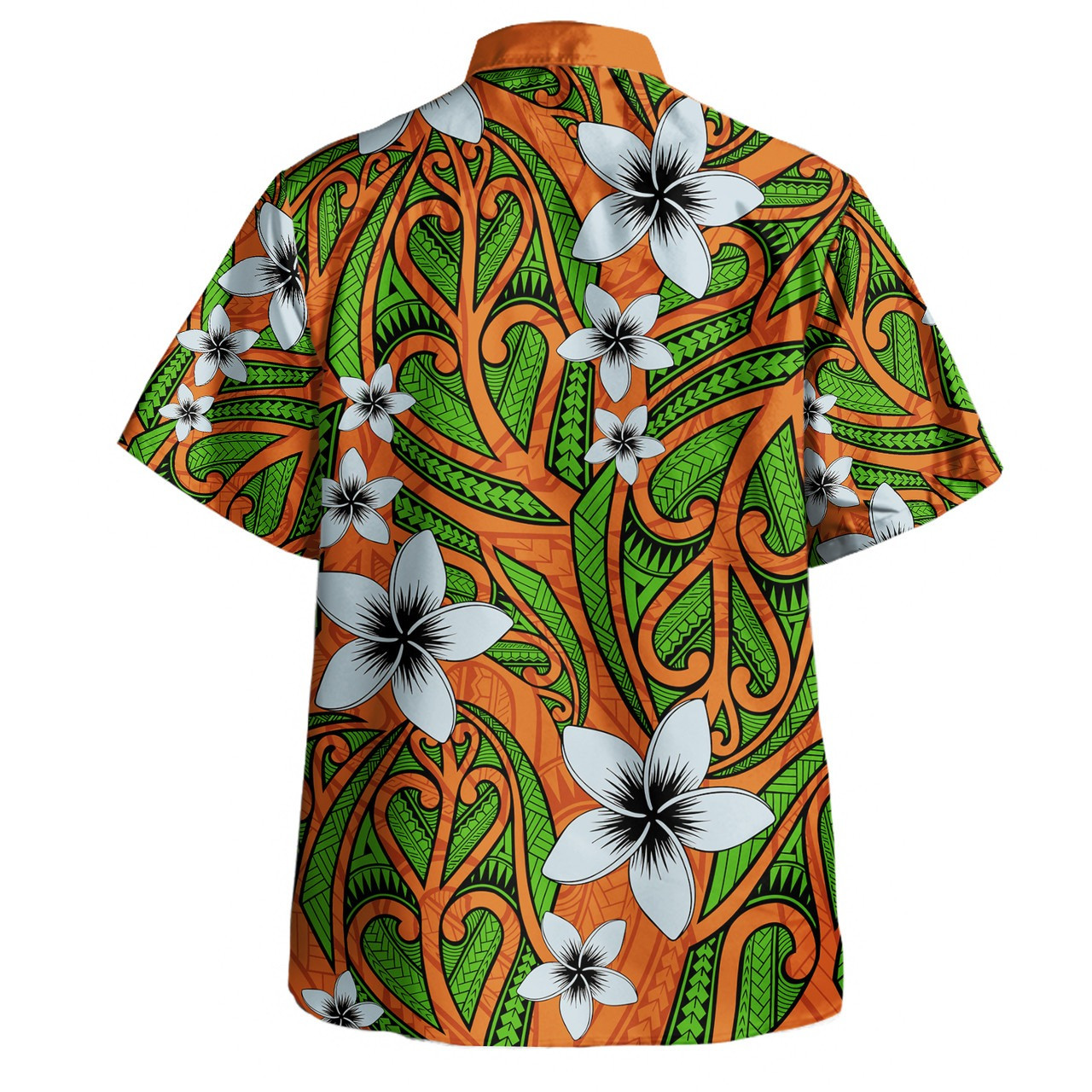 Hawaii Combo Short Sleeve Dress And Shirt Maori Pattern Plumeria