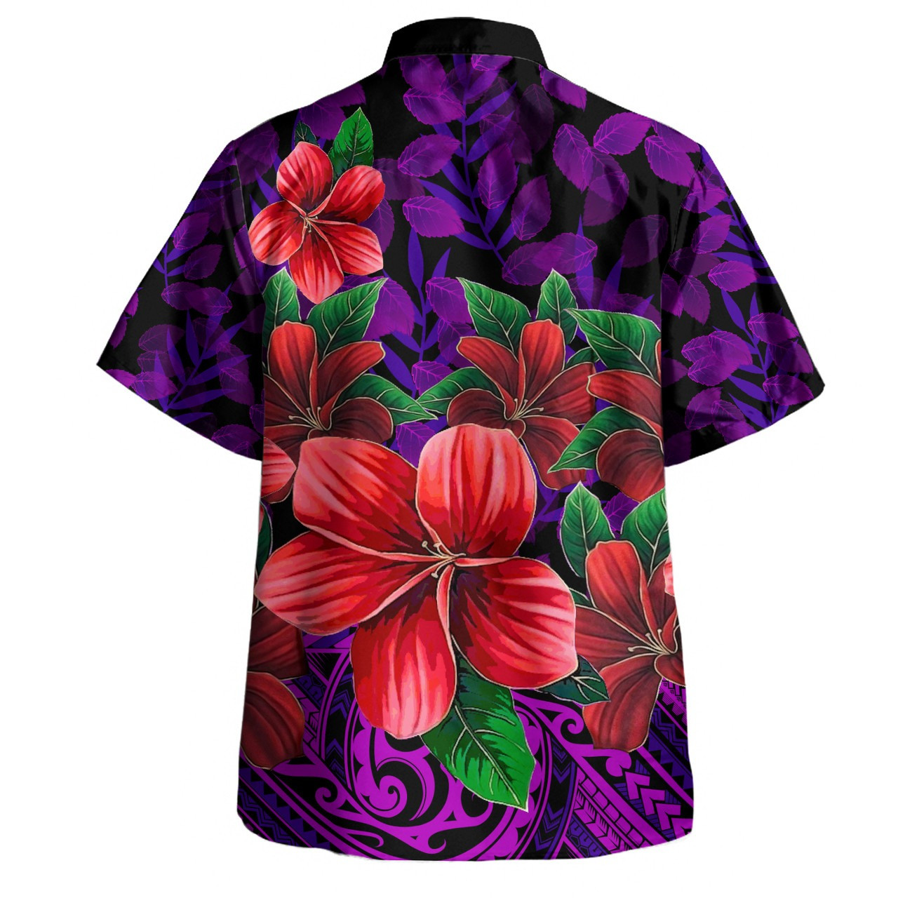 Hawaii Combo Short Sleeve Dress And Shirt Plumeria Tropical Leaf