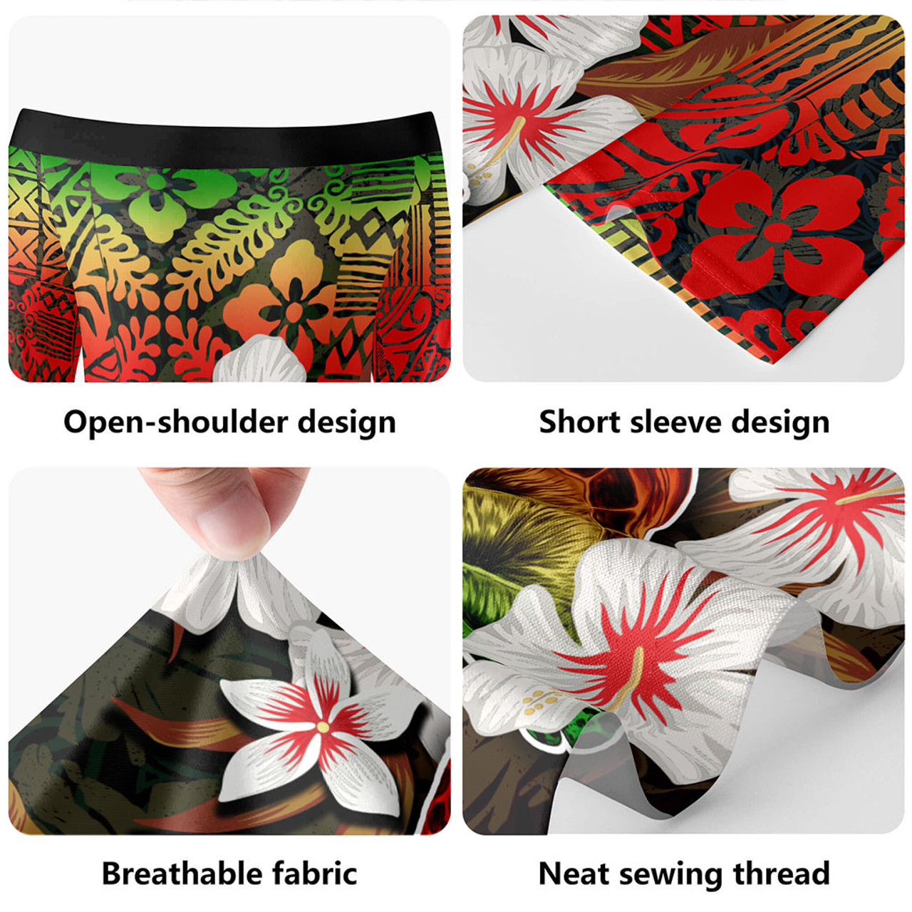 Hawaii Combo Short Sleeve Dress And Shirt Turtle Tropical Style Reggae