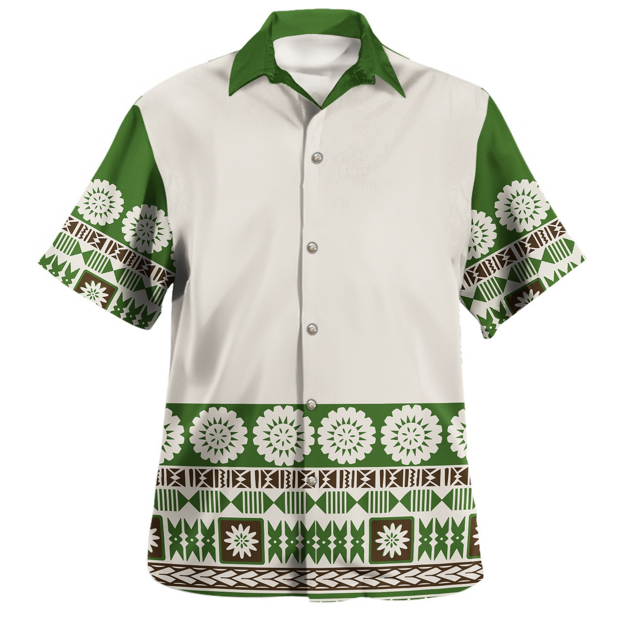 Fiji Combo Short Sleeve Dress And Shirt Tapa Pattern