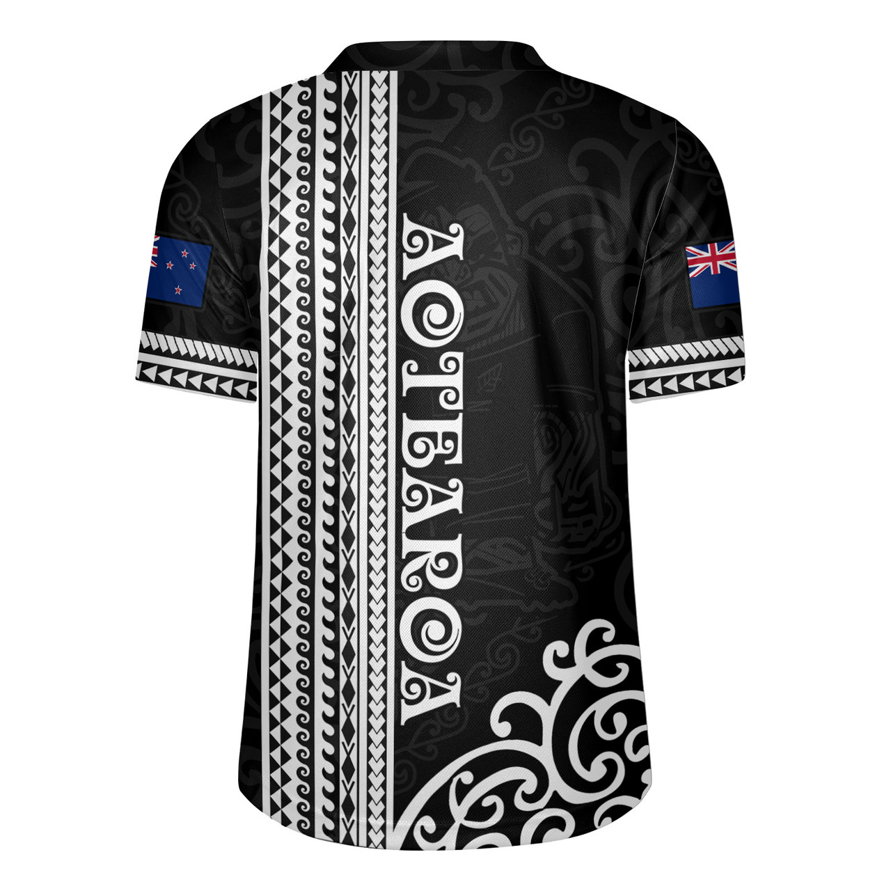 New Zealand Rugby Jersey Custom NZ Rugby Silver Fern And Map Maori Tribal Black Jersey