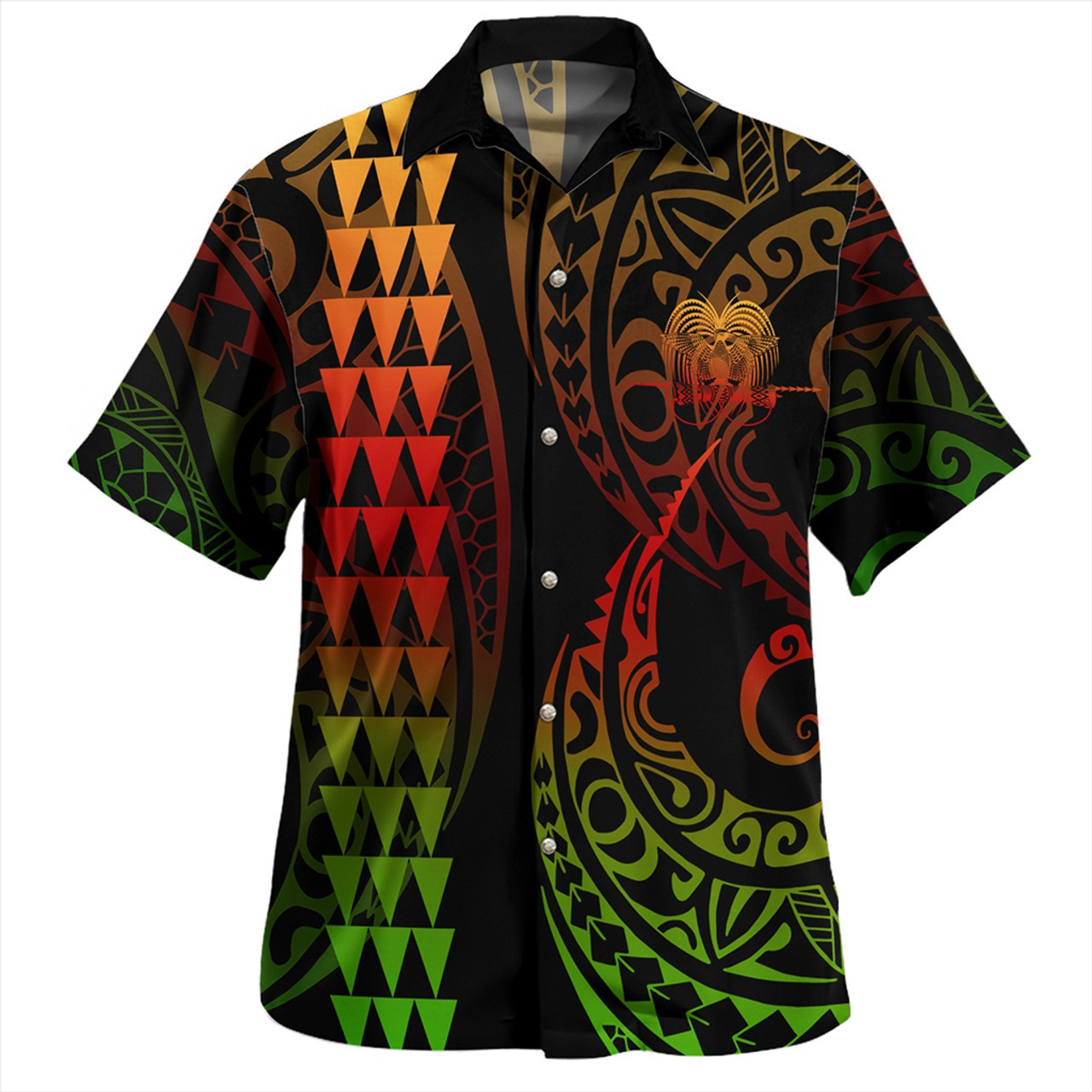 Papua New Guinea Combo Puletasi And Shirt Kakau Style Reggae