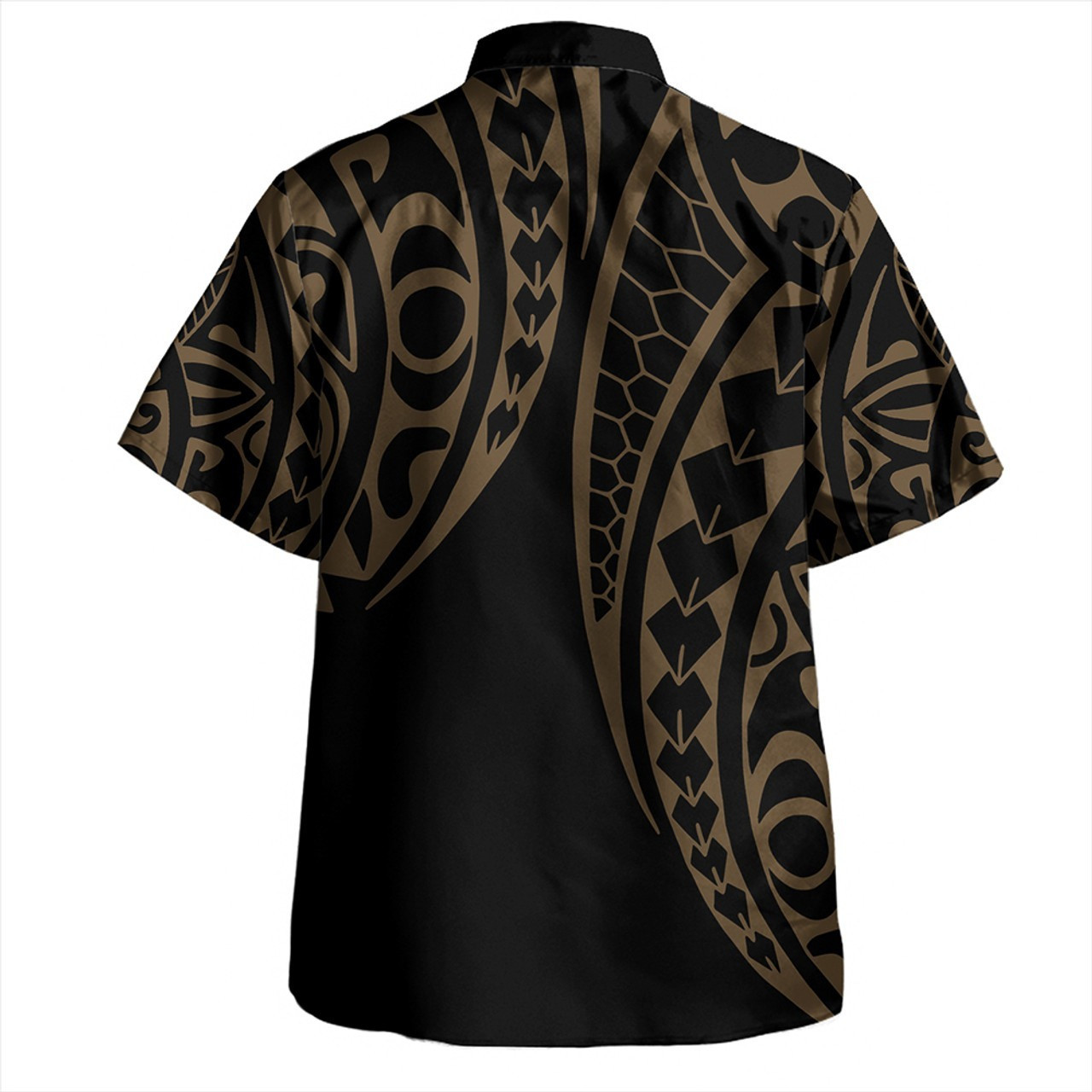 American Samoa Combo Puletasi And Shirt Kakau Style Gold