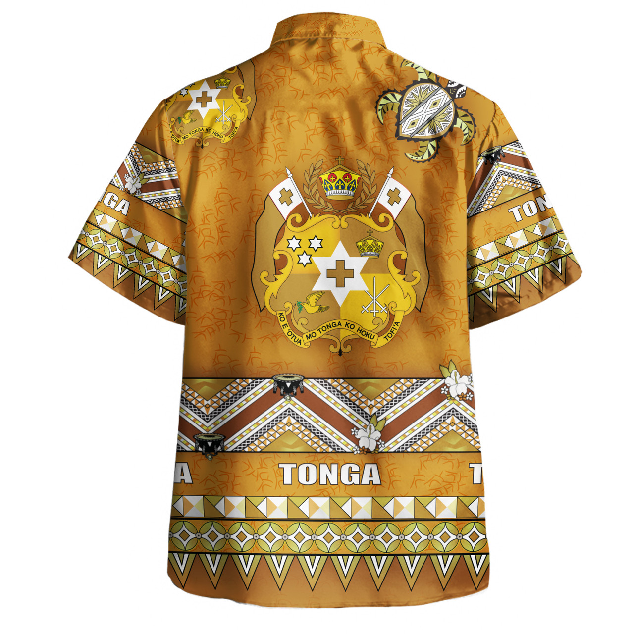 Tonga Combo Off Shoulder Long Dress And Shirt Coat Of Arms Clothes Vintage