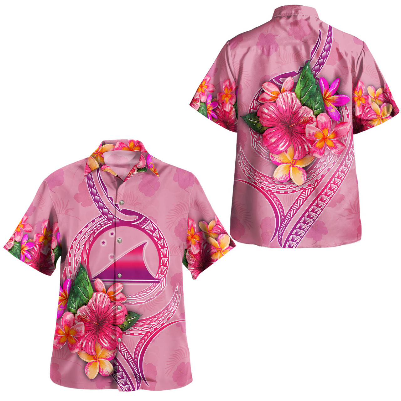 Tokelau Combo Puletasi And Shirt Floral With Seal Pink