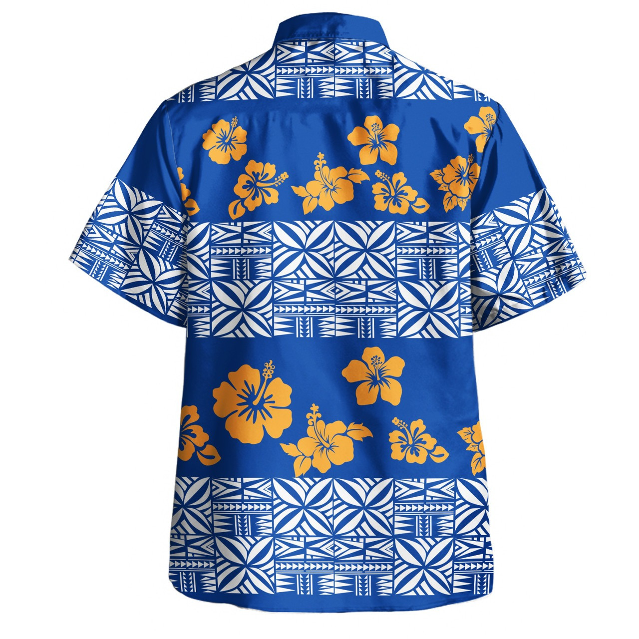 Samoa Hawaiian Shirt Tapa Flower Fabric Print