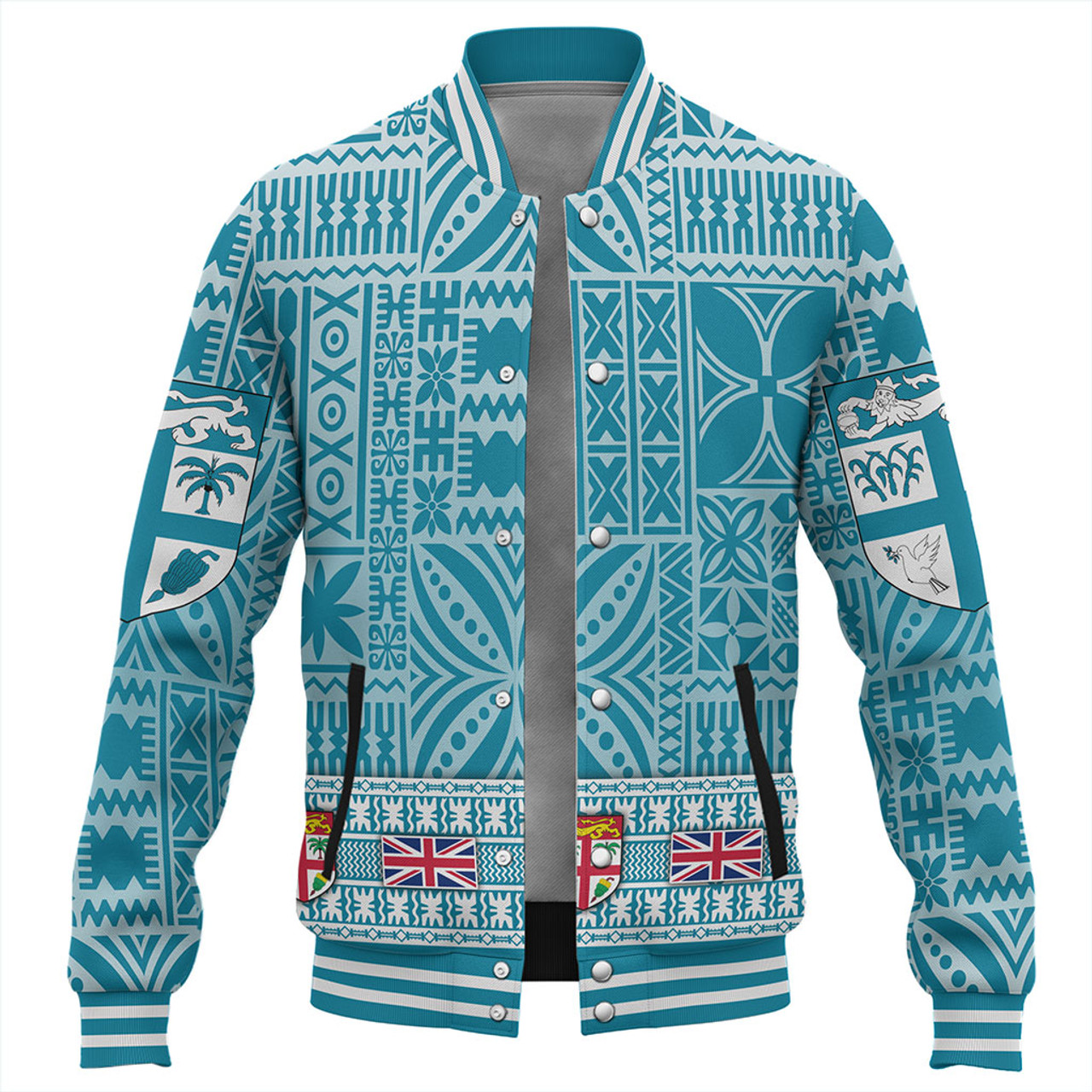 Fiji Baseball Jacket Classic Bula Flag