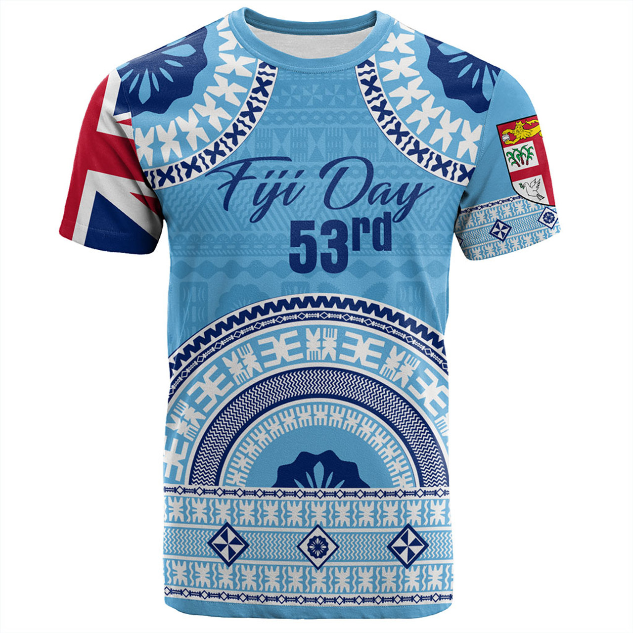 Fiji T-Shirt Happy Fiji Day Bula Pattern