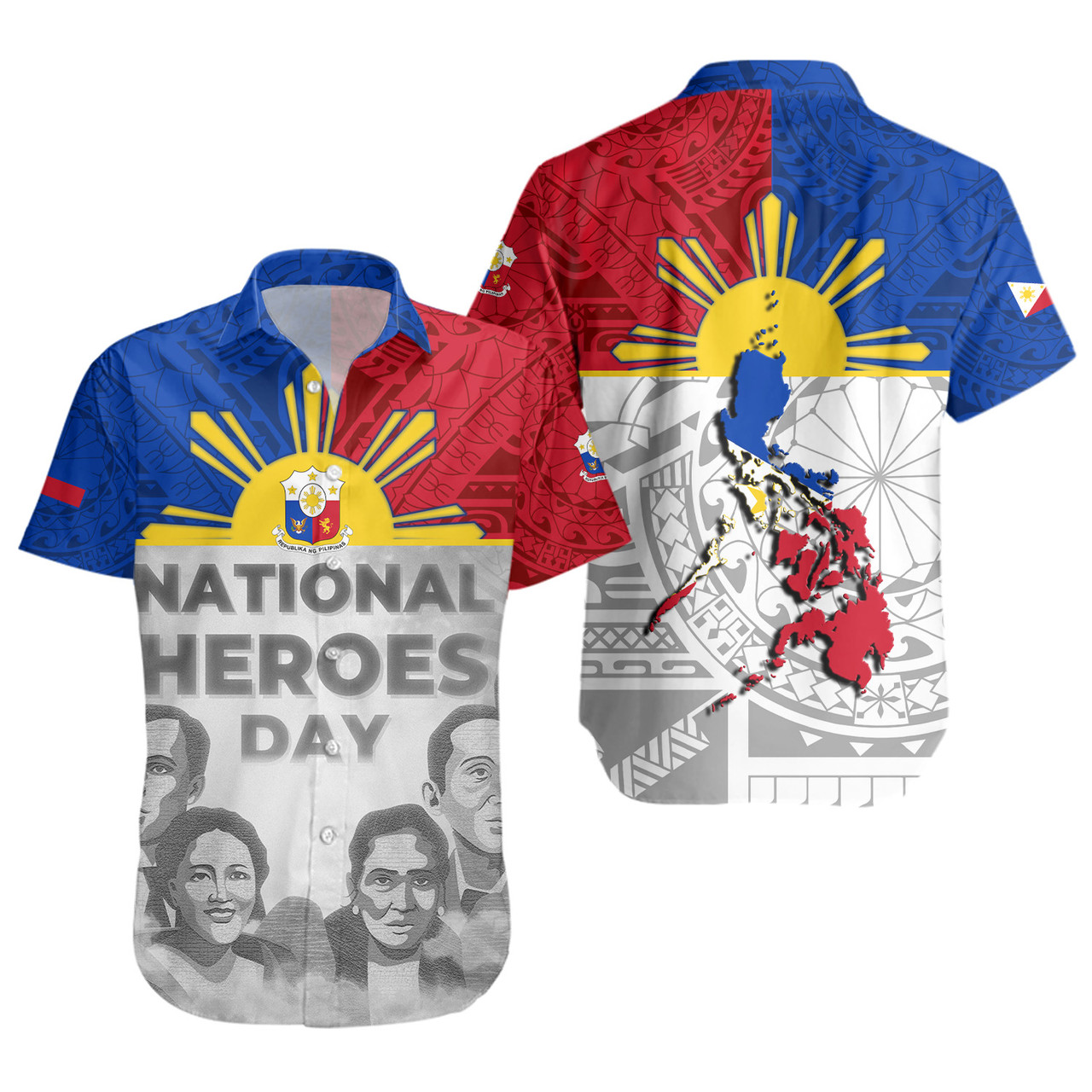 Philippines Filipinos Short Sleeve Shirt National Heroes Day