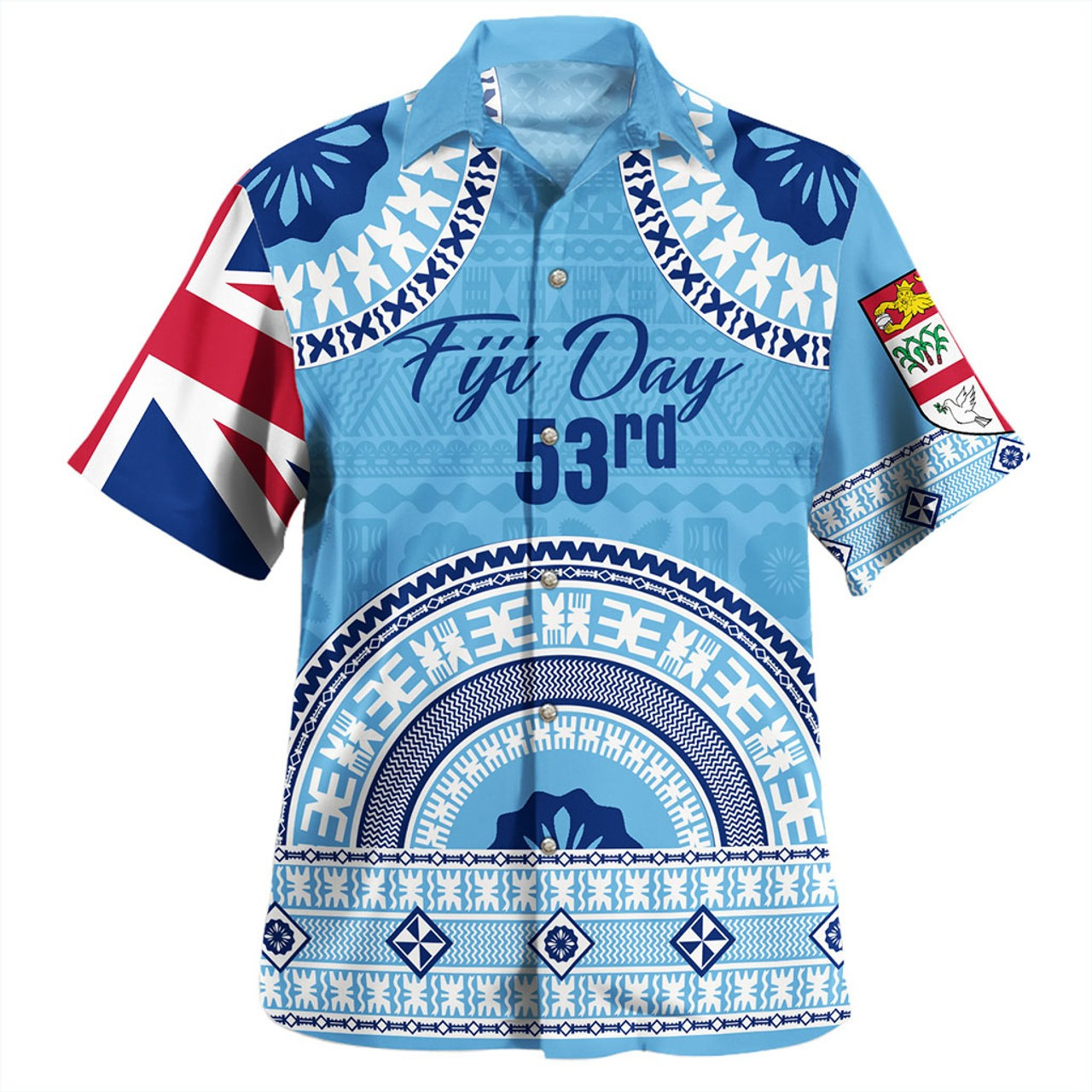 Fiji Combo Dress And Shirt Happy Fiji Day Bula Pattern