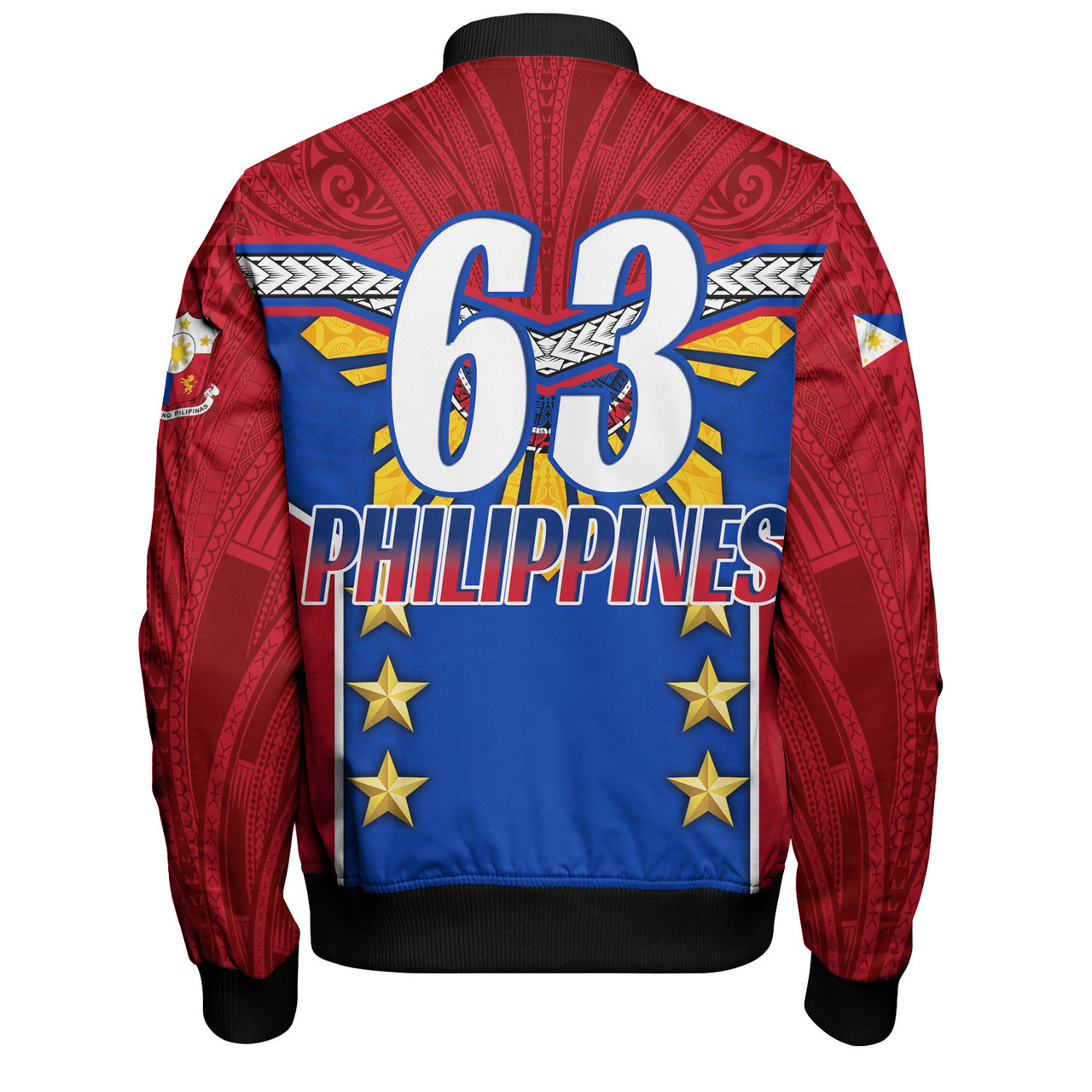 Philippines Filipinos Bomber Jacket Half-Up Style Flag