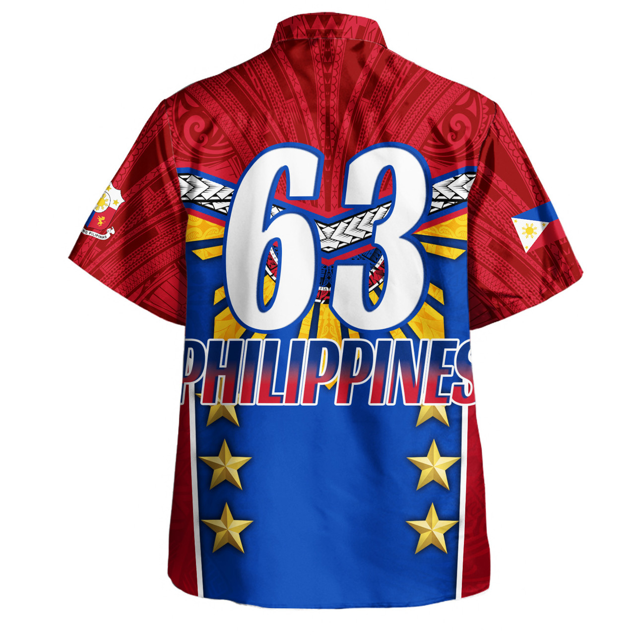 Philippines Filipinos Hawaiian Shirt Half-Up Style Flag