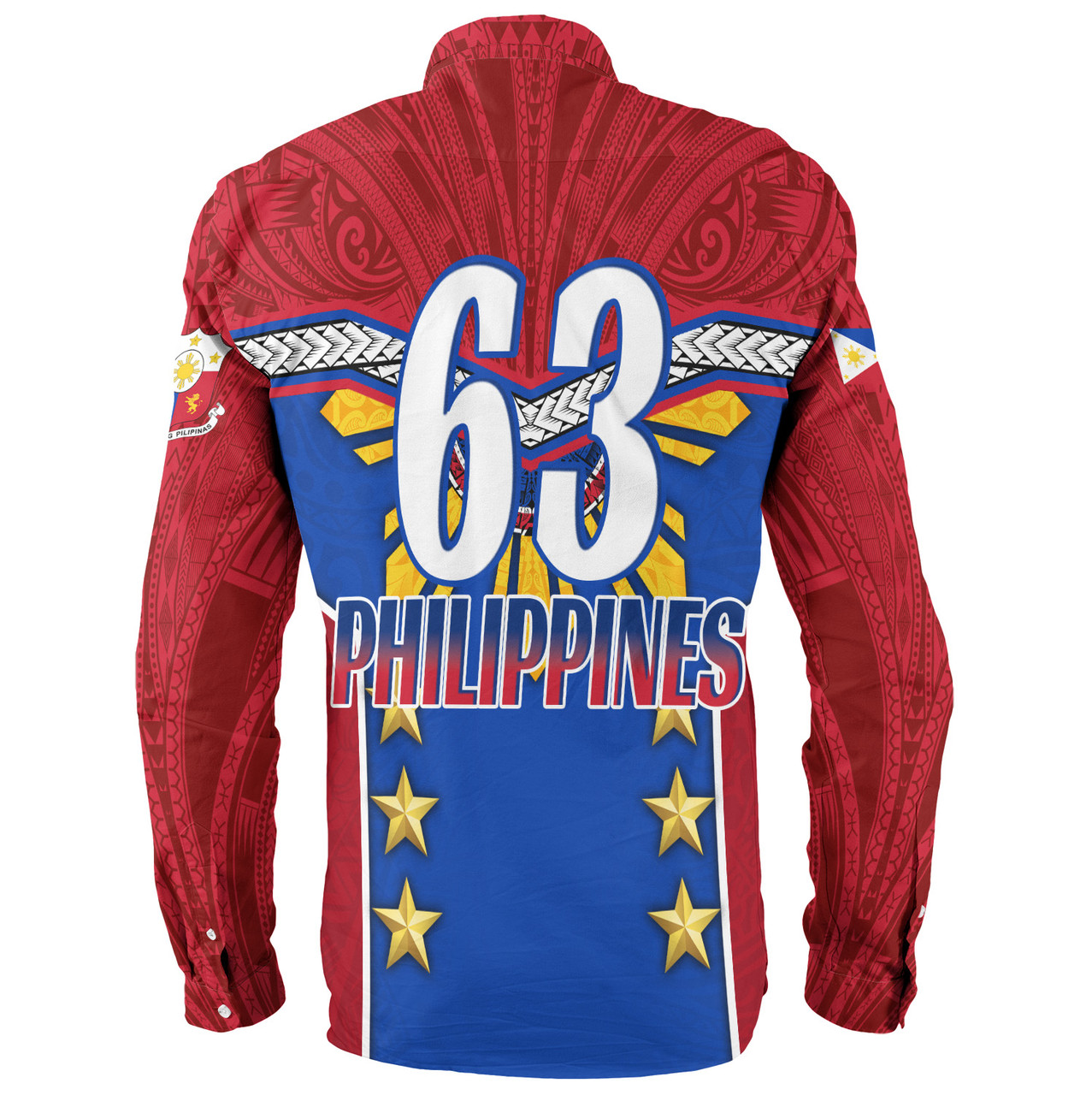 Philippines Filipinos Long Sleeve Shirt Half-Up Style Flag