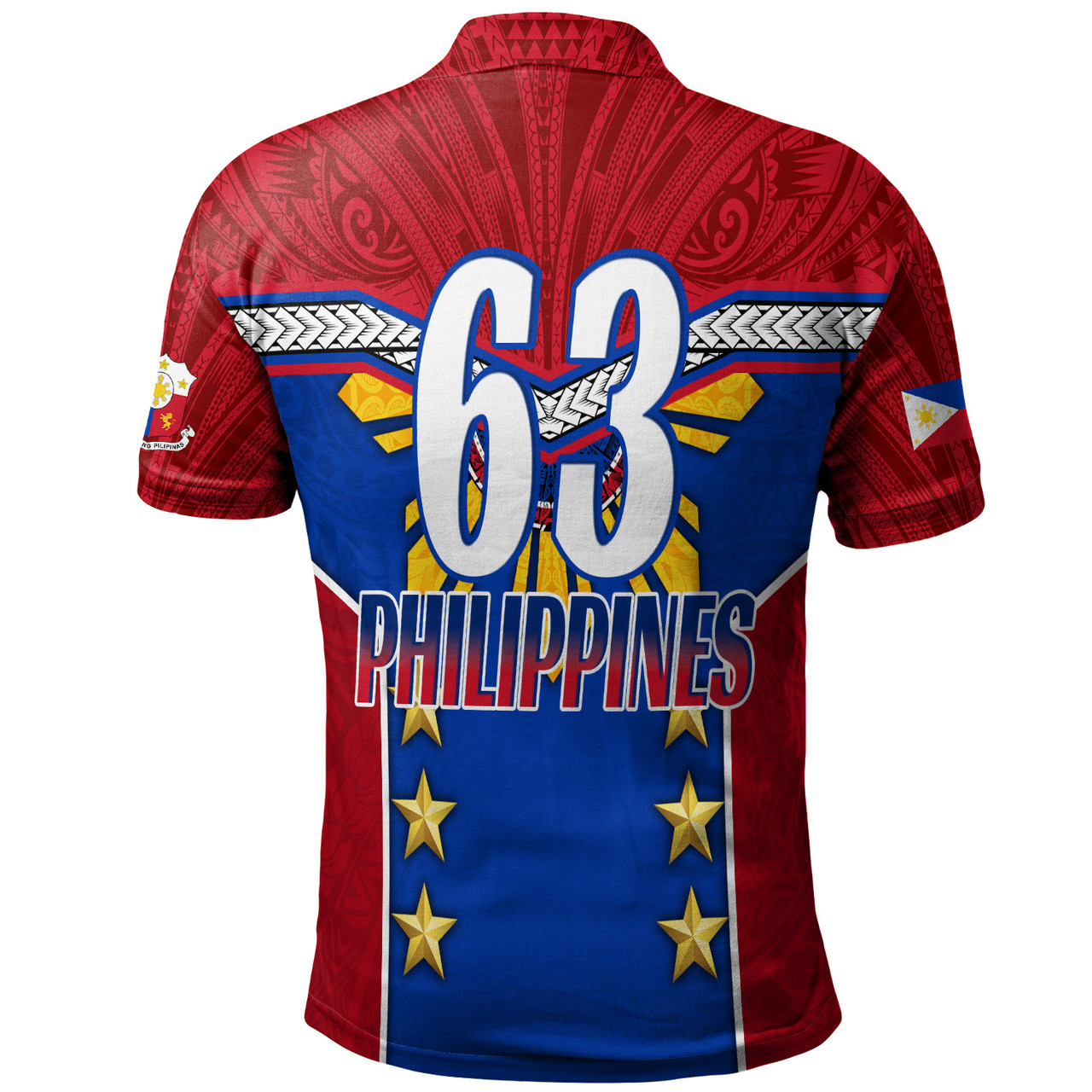 Philippines Filipinos Polo Shirt Half-Up Style Flag