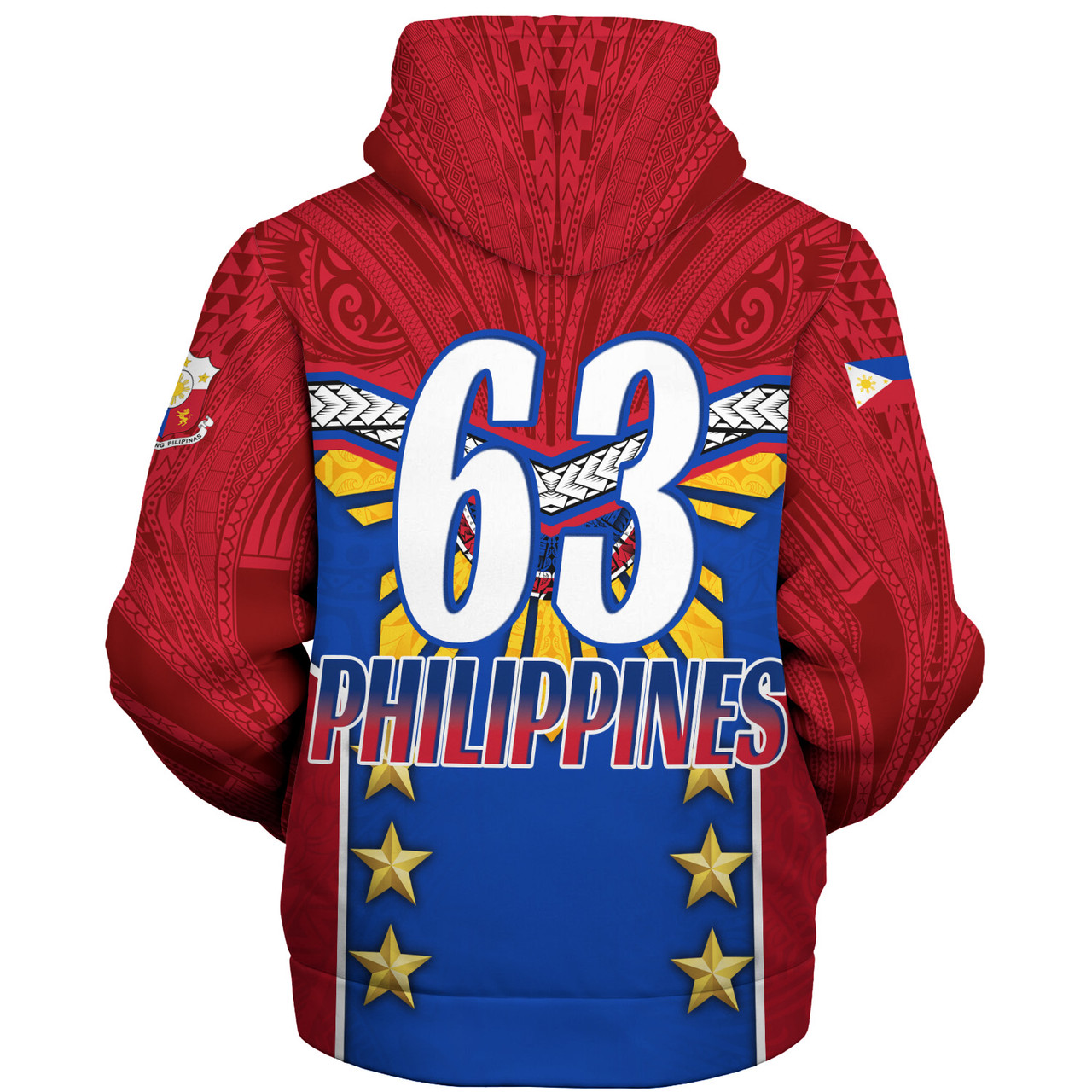 Philippines Filipinos Sherpa Hoodie Half-Up Style Flag