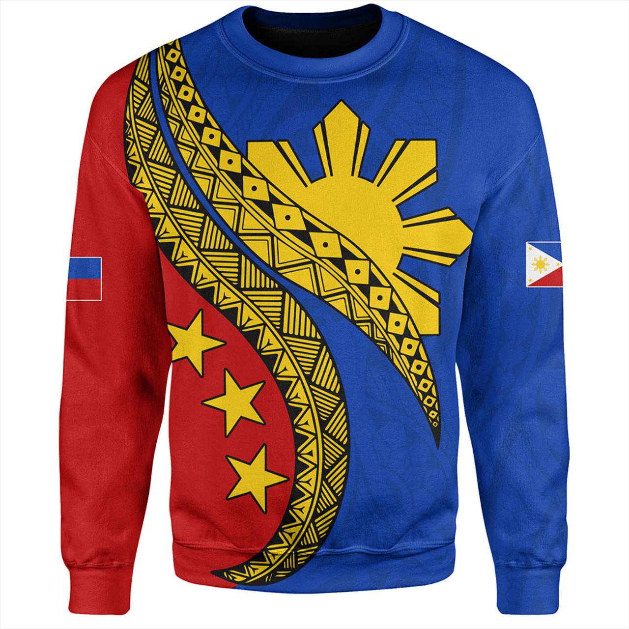 Philippines Filipinos Sweatshirt Filipinos Sun Tattoo Artist Flag