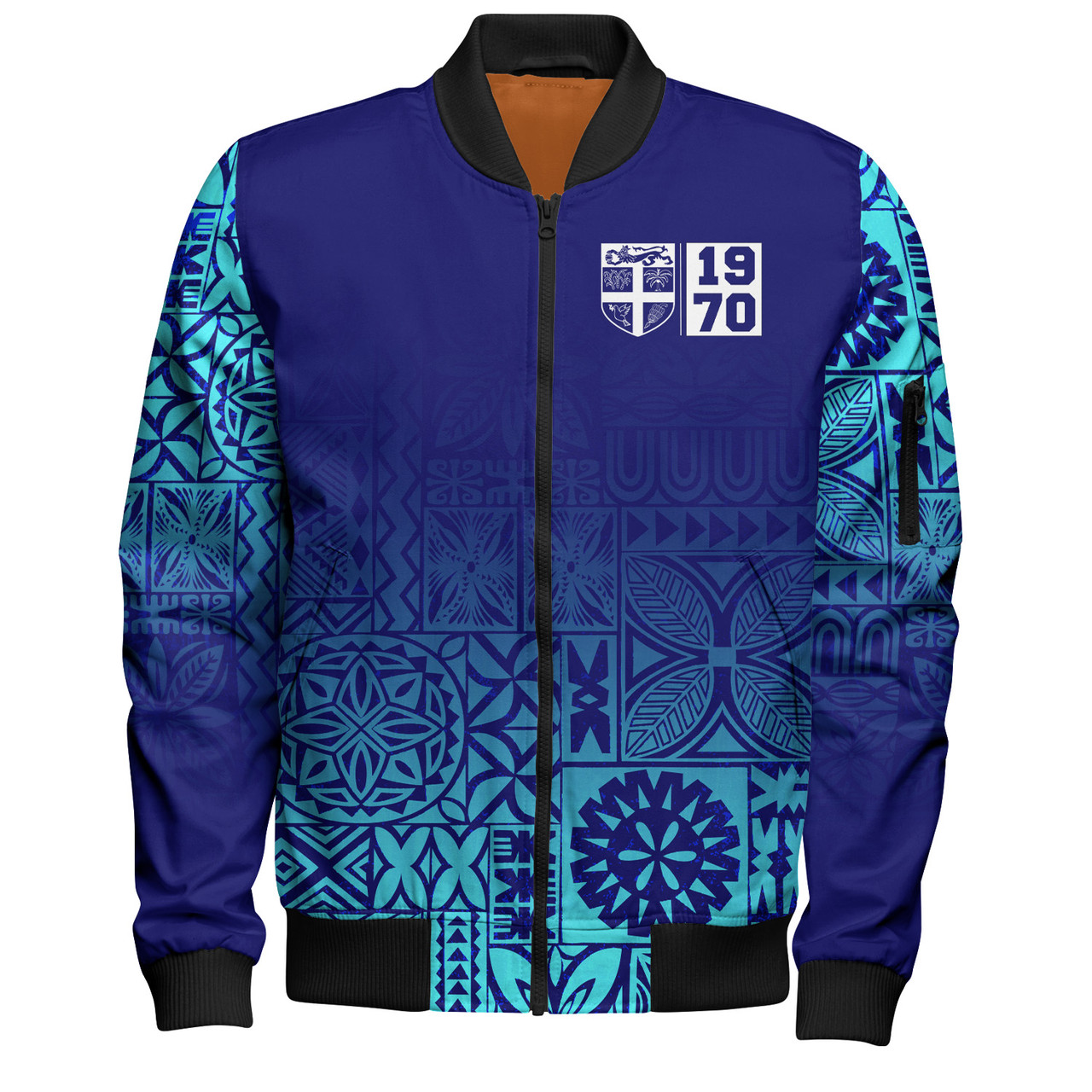 Fiji Bomber Jacket Fiji Independence 1970 Tapa Style