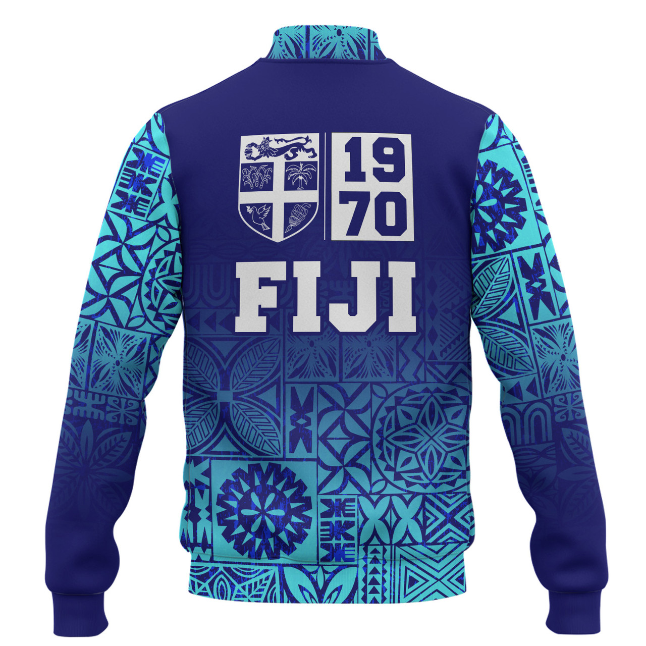 Fiji Baseball Jacket Fiji Independence 1970 Tapa Style