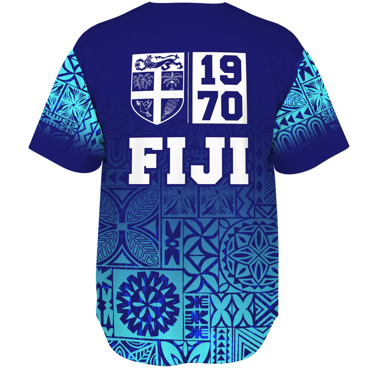 Fiji Baseball Shirt Fiji Independence 1970 Tapa Style