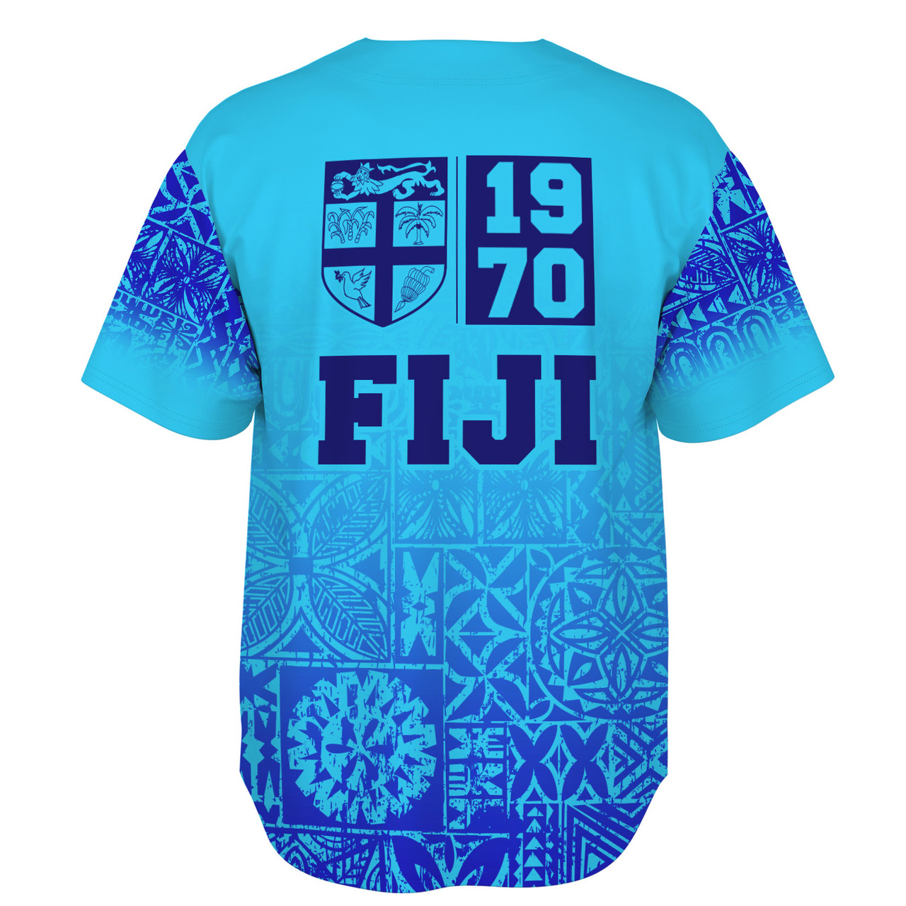 Fiji Baseball Shirt Fiji Independence 1970 Tapa Style