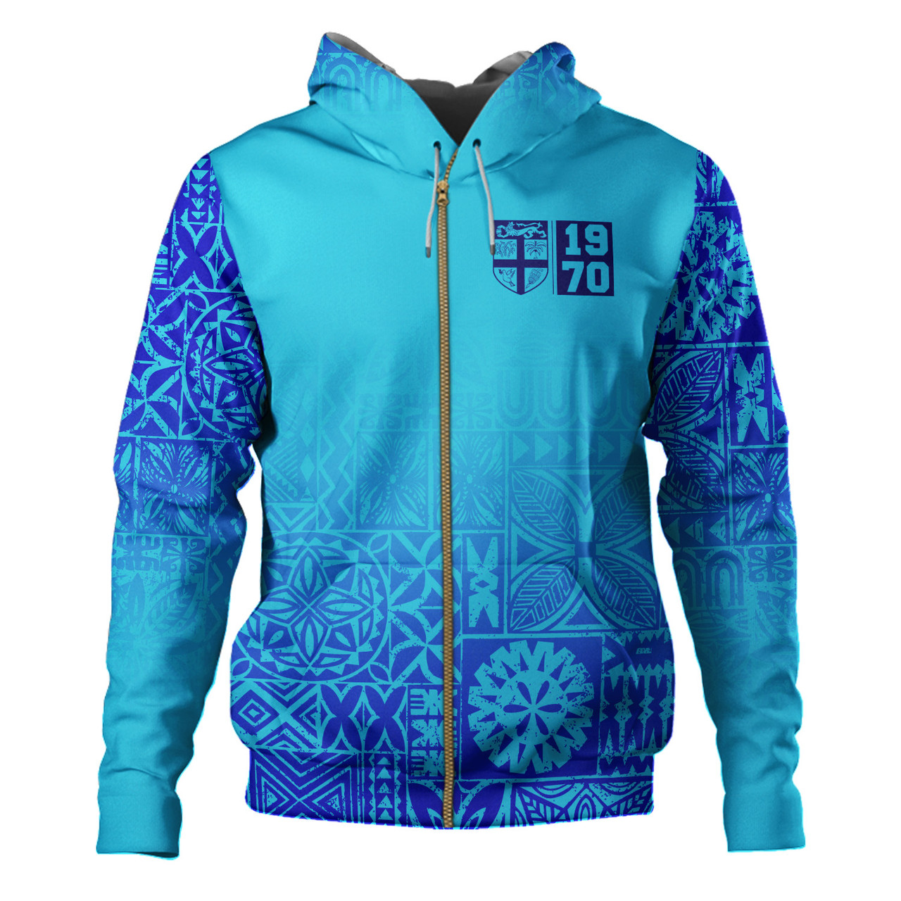 Fiji Hoodie Fiji Independence 1970 Tapa Style