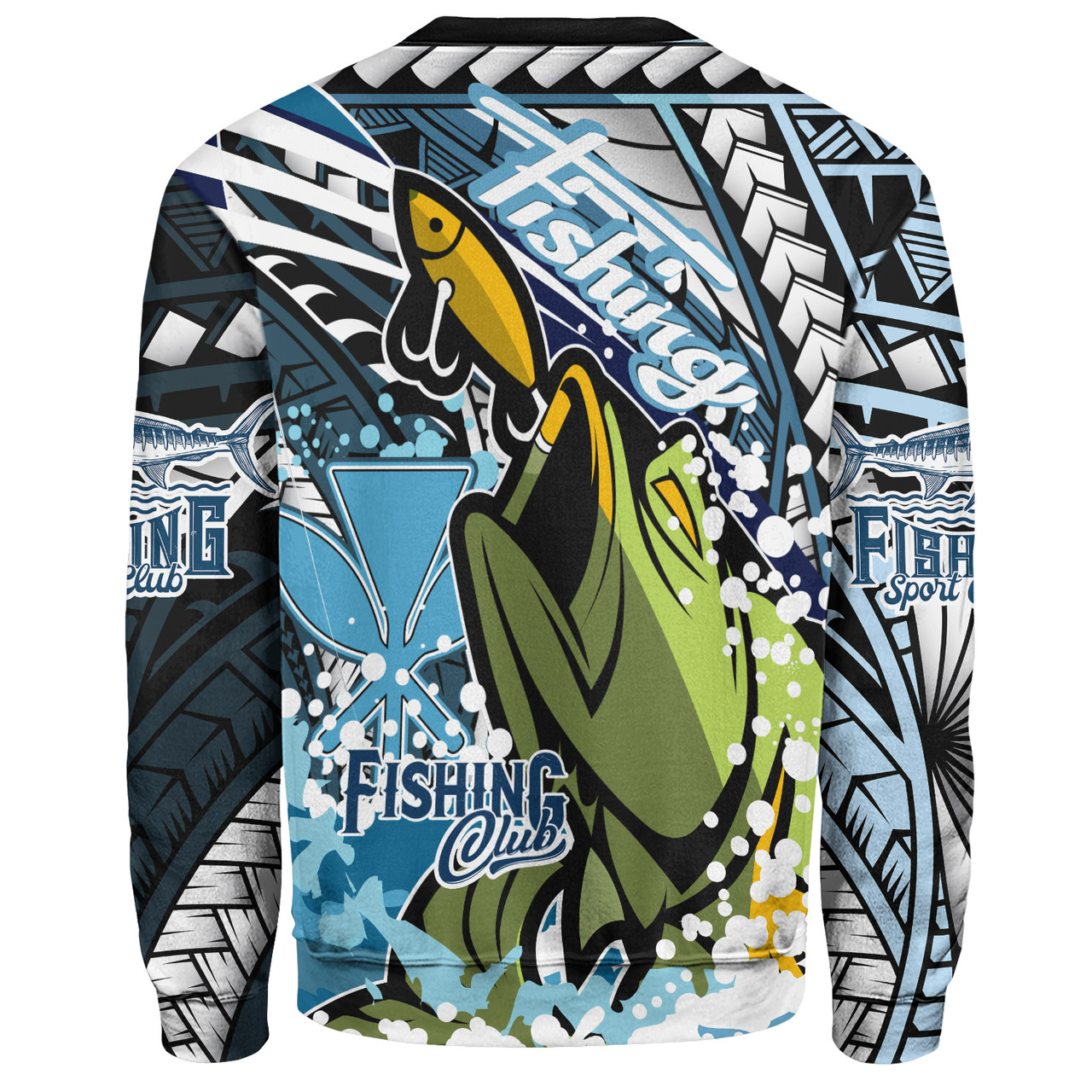 Hawaii Sweatshirt Custom Polynesian Fishing Club Tribal Style