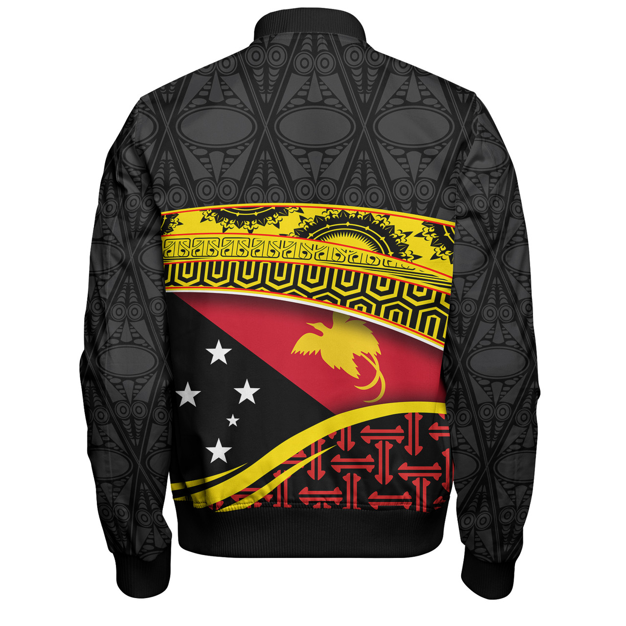 Papua New Guinea Custom Personalized Bomber Jacket With Tribal Motif