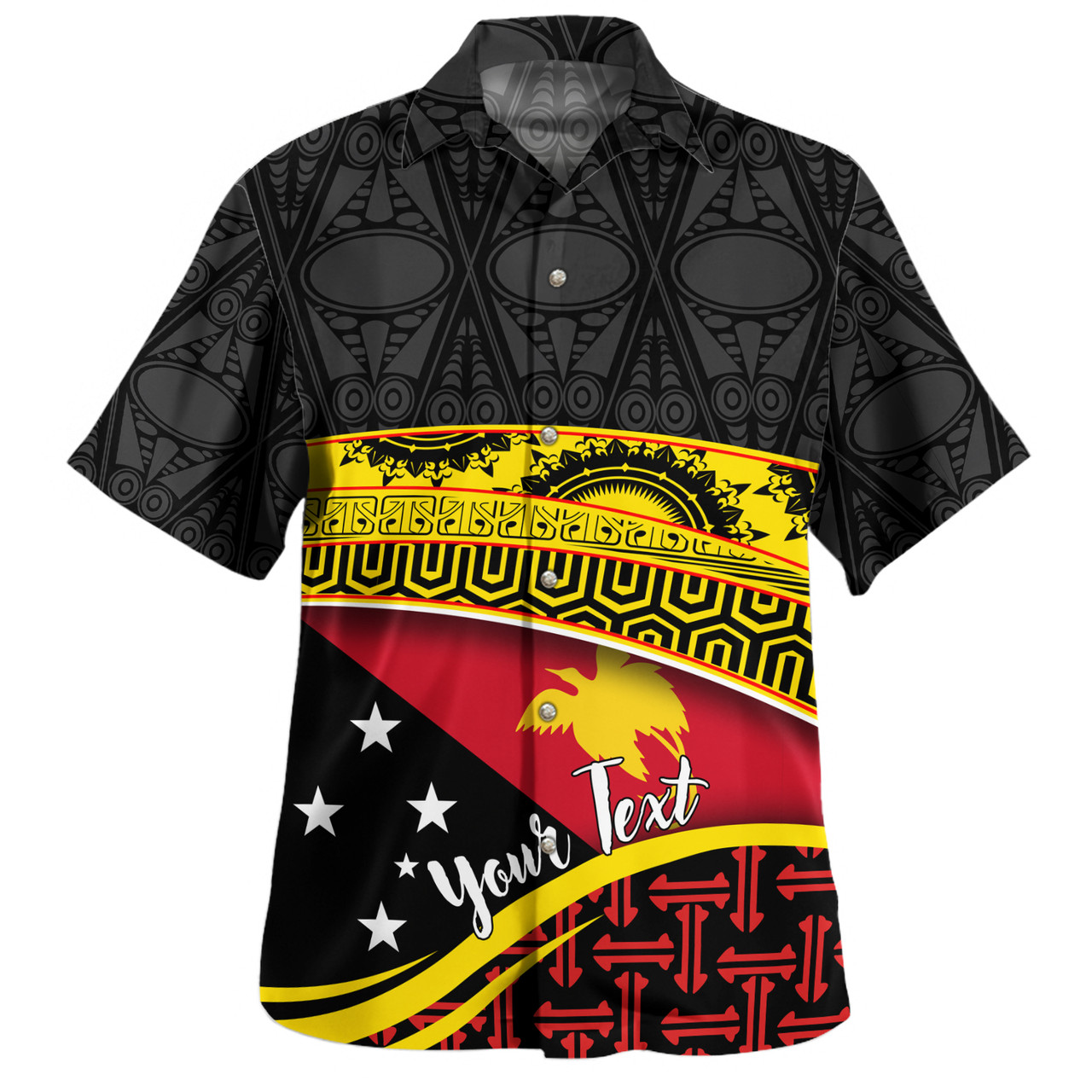 Papua New Guinea Custom Personalized Hawaiian Shirt With Tribal Motif