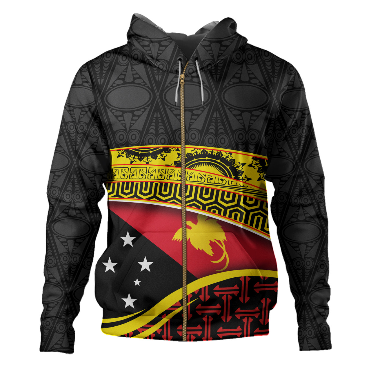 Papua New Guinea Custom Personalized Hoodie With Tribal Motif