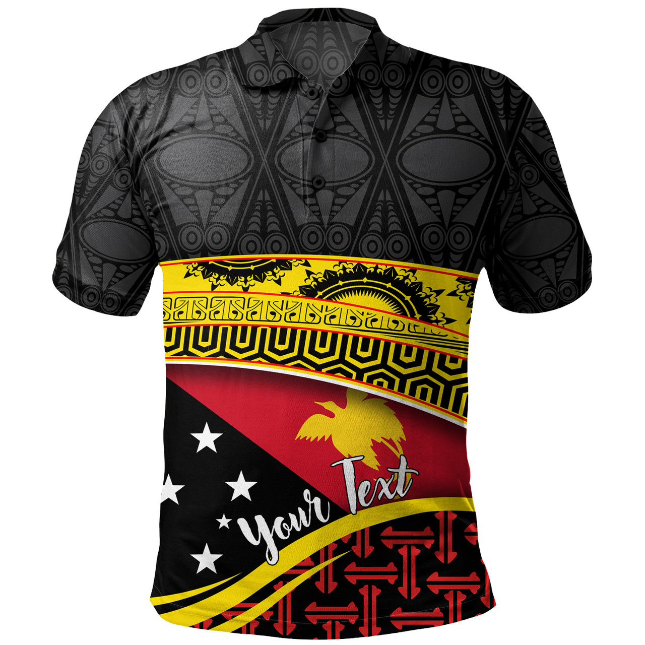 Papua New Guinea Custom Personalized Polo Shirt With Tribal Motif