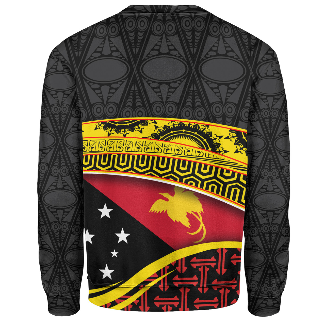 Papua New Guinea Custom Personalized Sweatshirt With Tribal Motif Independence Day 2023