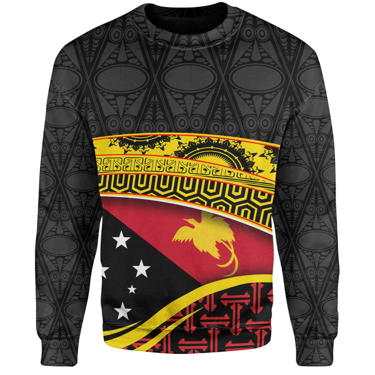 Papua New Guinea Custom Personalized Sweatshirt With Tribal Motif