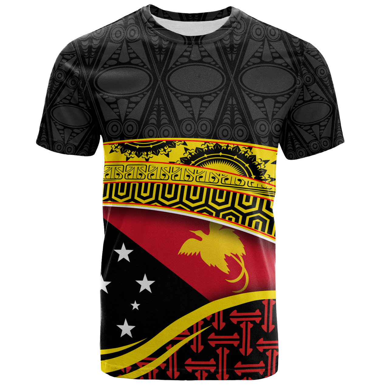 Papua New Guinea Custom Personalized T-Shirt With Tribal Motif