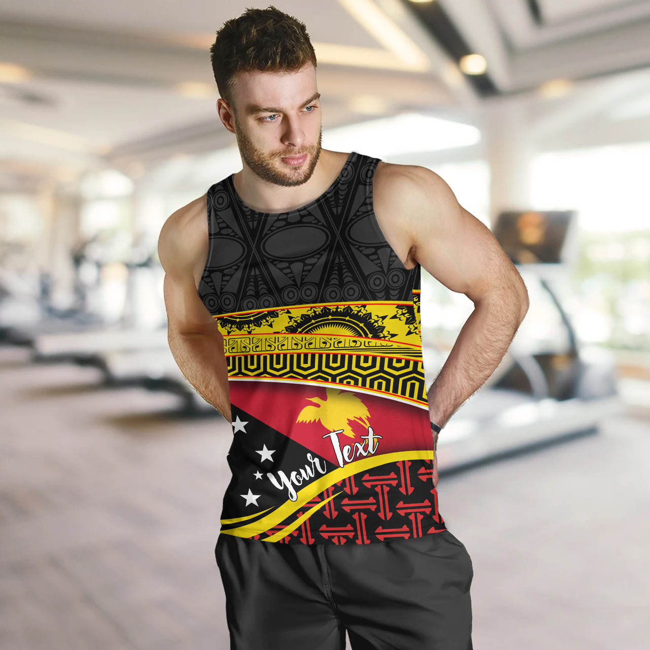 Papua New Guinea Custom Personalized Tank Top With Tribal Motif