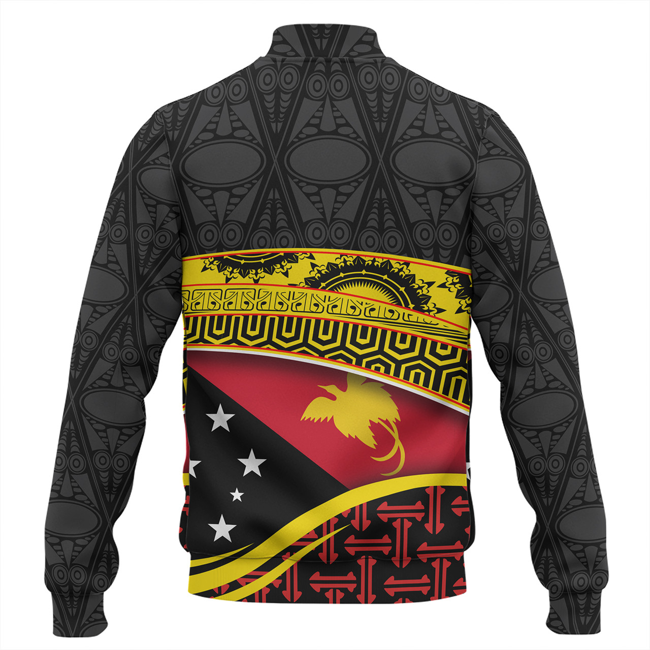 Papua New Guinea Custom Personalized Baseball Jacket With Tribal Motif