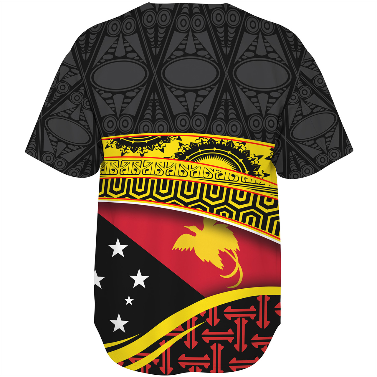 Papua New Guinea Custom Personalized Baseball Shirt With Tribal Motif