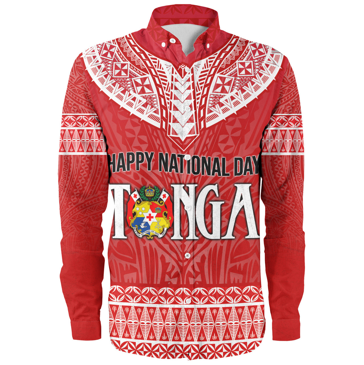Tonga Custom Personalised Long Sleeve Shirt Happy National Day