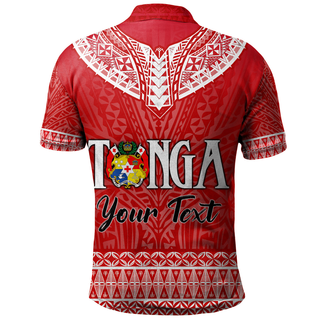 Tonga Custom Personalised Polo Shirt Happy National Day