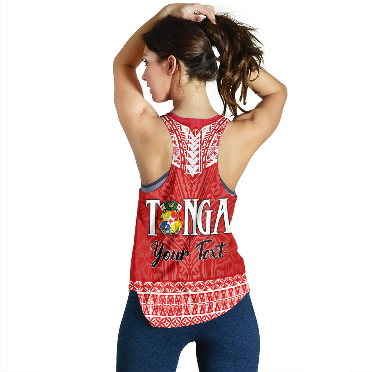 Tonga Custom Personalised Women Tank Happy National Day