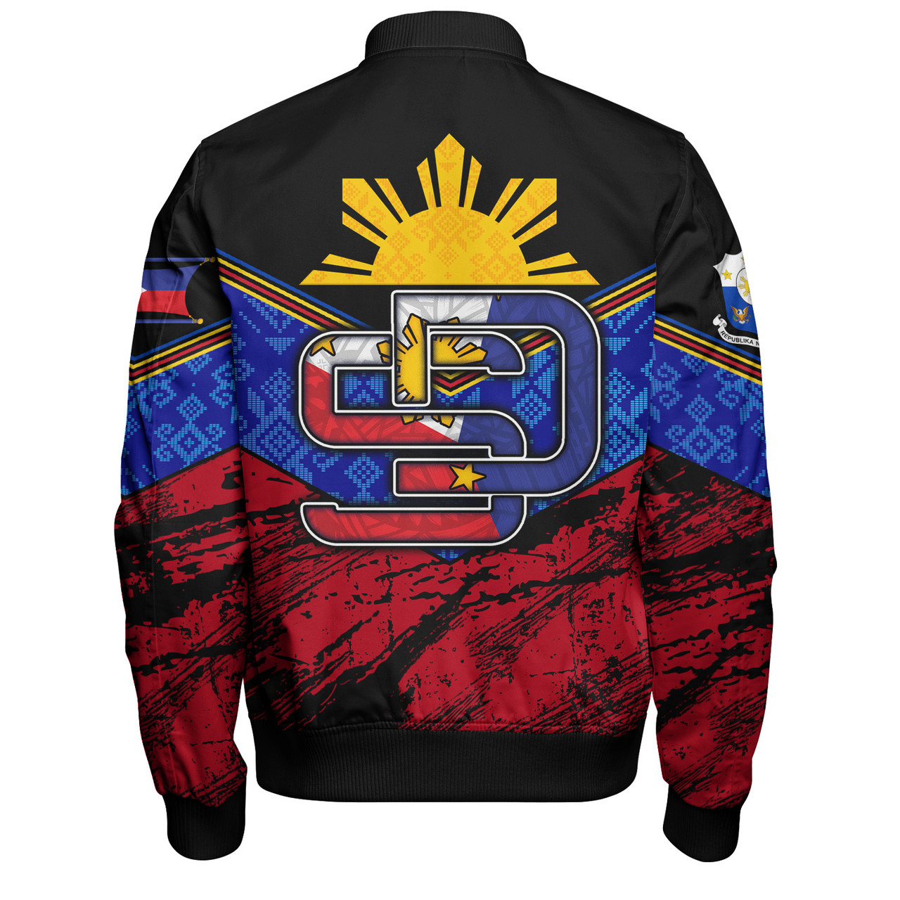 Philippines Filipinos Bomber Jacket San Diego Filipino Grunge Brush Stroke Style