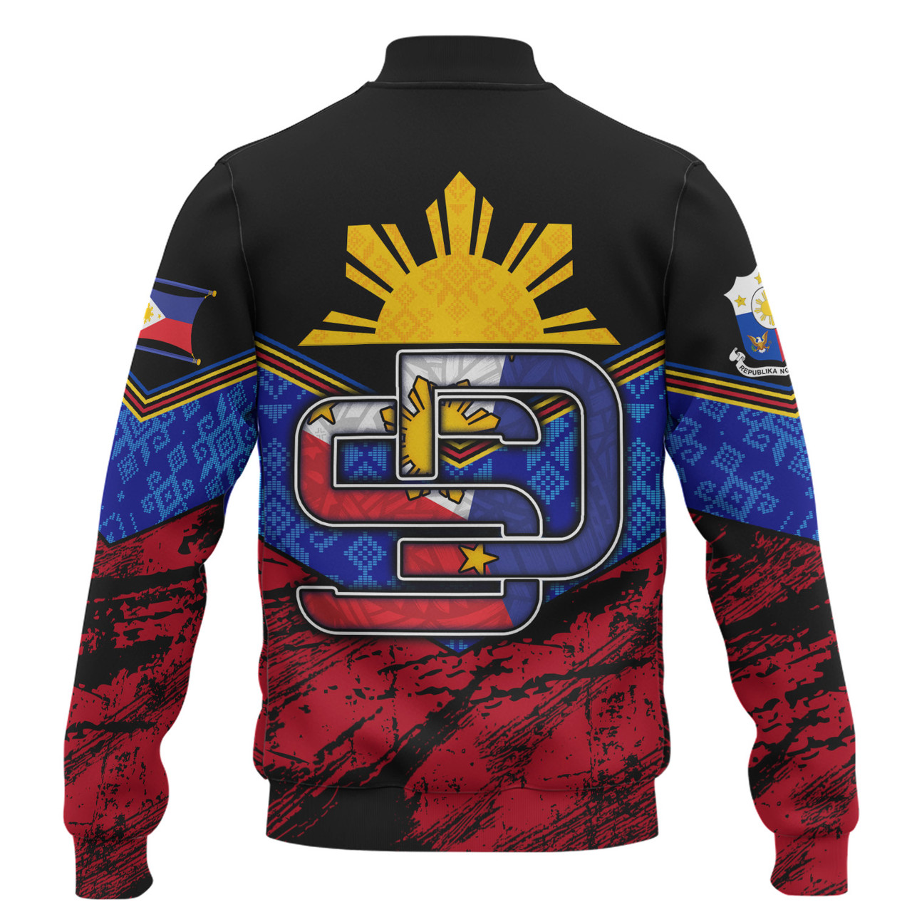 Philippines Filipinos Baseball Jacket San Diego Filipino Grunge Brush Stroke Style
